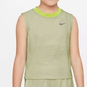Nike Girls' Dri-Fit Yoga Tank Top Olive Aura